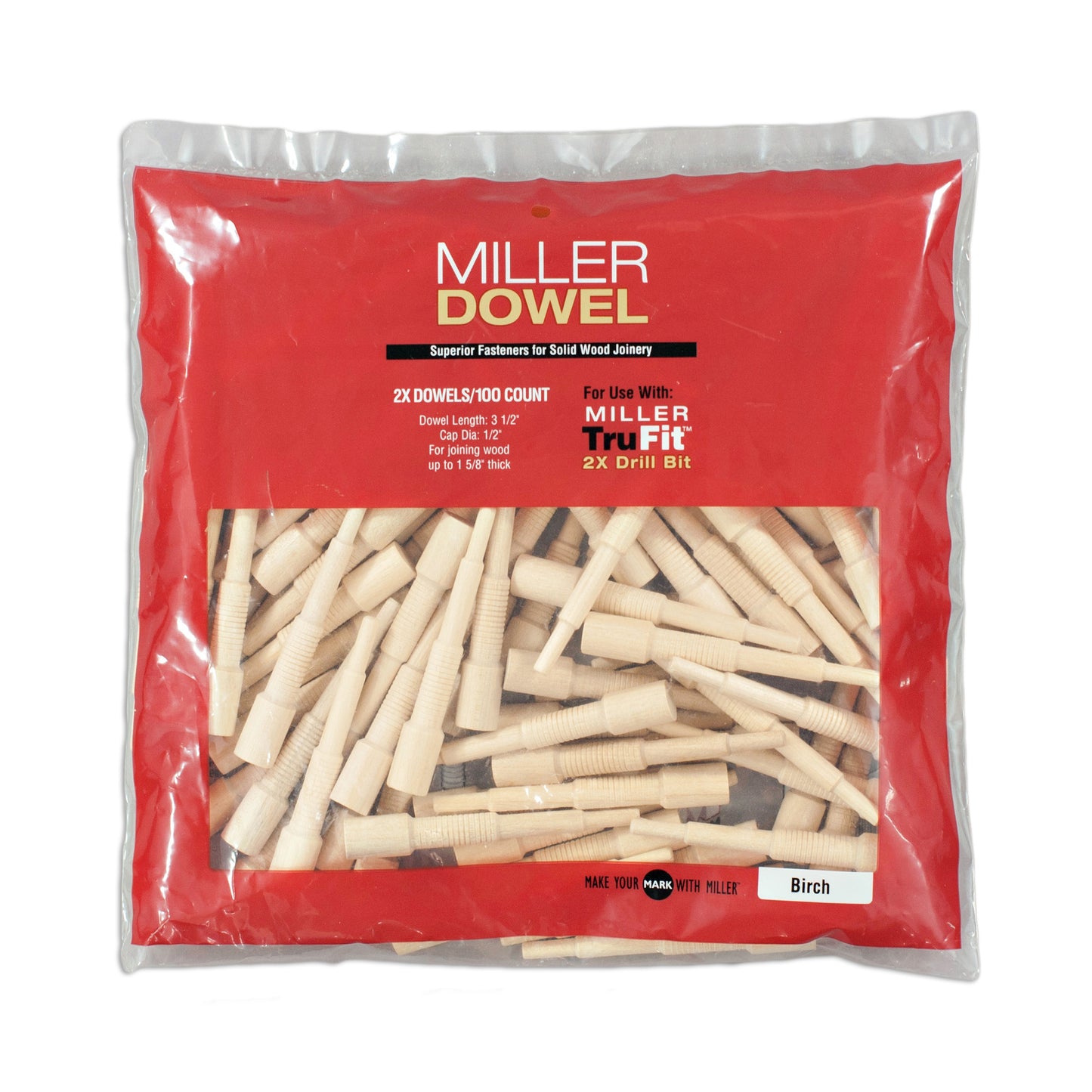 2X Miller Dowels, Wooden Dowels