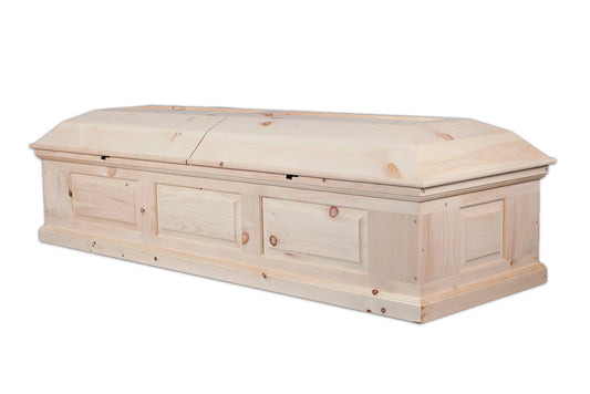 Casket Shell, Craftsman Raised Panel, Solid Wood